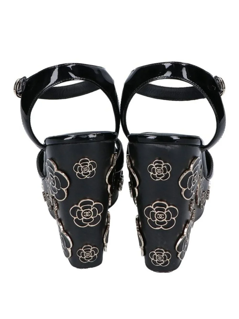 Chanel Patent Leather Camellia Sandal - Picture 3 of 9